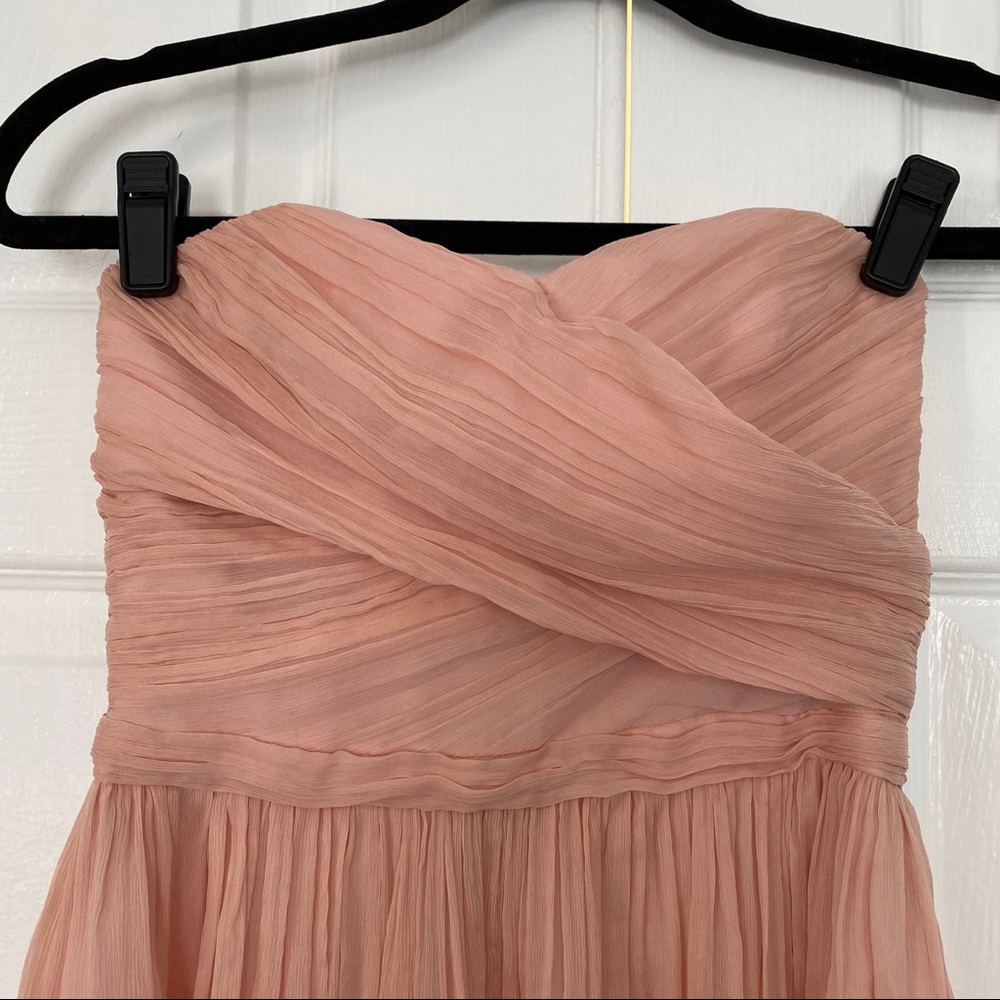 J. Crew Arabelle Silk Chiffon Dress Sz Petite 0 - Picture 2 of 5
